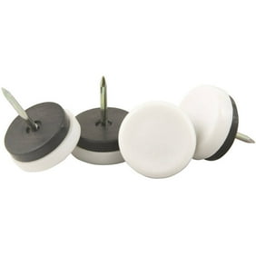 12 Piece polsterfuß Furniture Feet Glides Black Plastic Round Ø 45 x 16 mm High